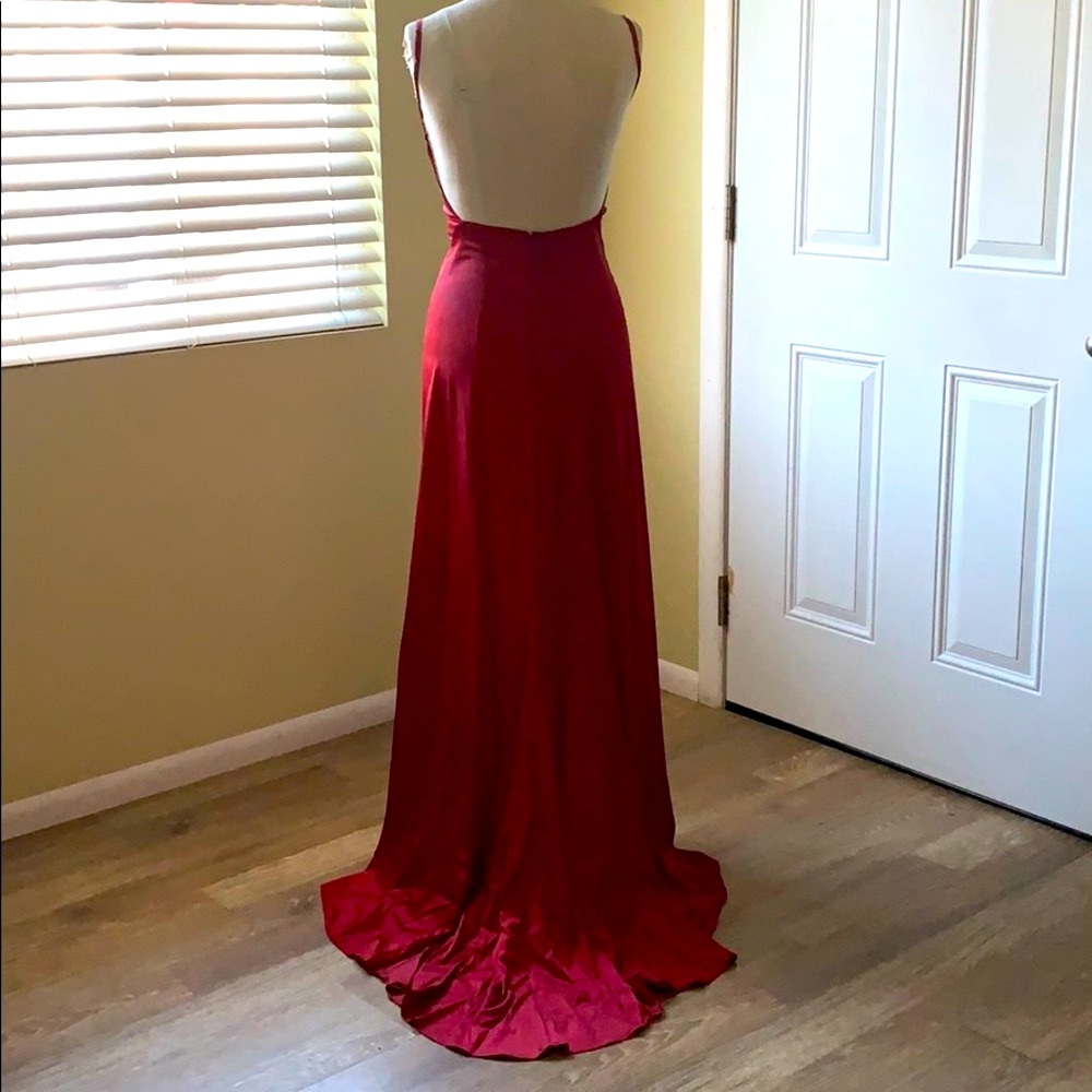 Silk Red Dress - Picture 2 of 3